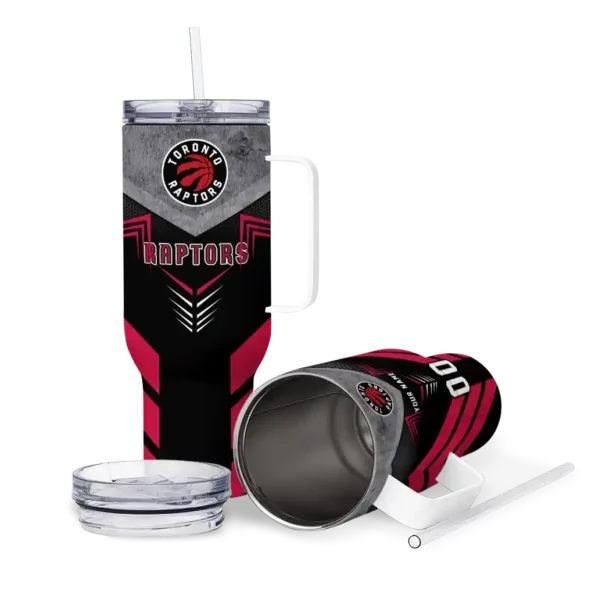 customized toronto raptors arrow armor red black curved tumbler high quality 1.webp