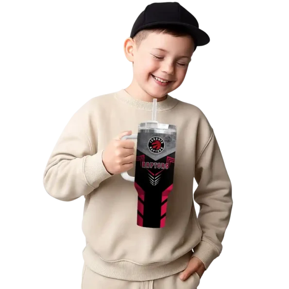 customized toronto raptors arrow armor red black curved tumbler latest model 1.webp