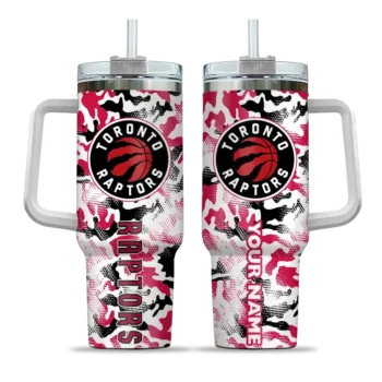 customized toronto raptors camo mashup red white curved tumbler best selling 1.webp