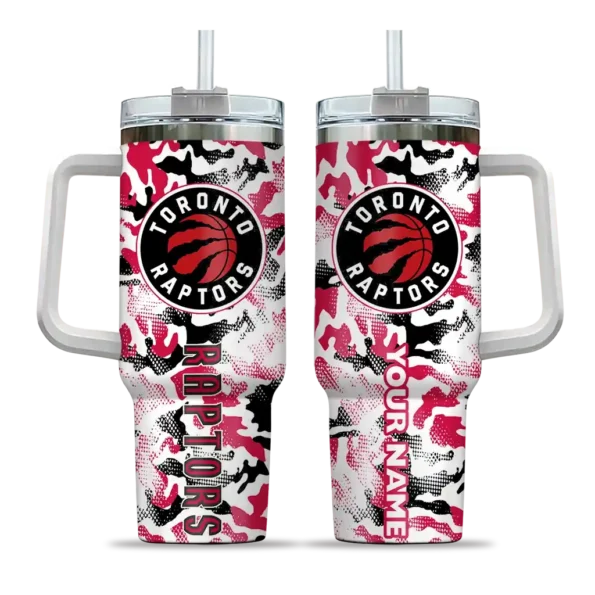 customized toronto raptors camo mashup red white curved tumbler best selling 1.webp