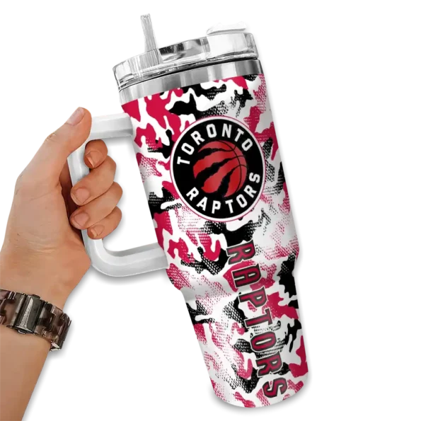 customized toronto raptors camo mashup red white curved tumbler fashion forward 1.webp