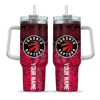 customized toronto raptors chevron stripe red curved tumbler best selling 1.webp