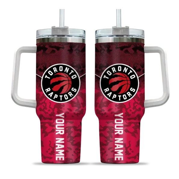 customized toronto raptors chevron stripe red curved tumbler best selling 1.webp