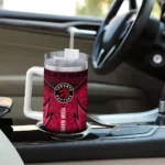 customized toronto raptors chevron stripe red curved tumbler best selling 1.webp