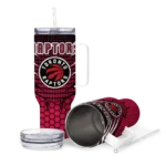 customized toronto raptors hex texture red curved tumbler best selling 1.webp