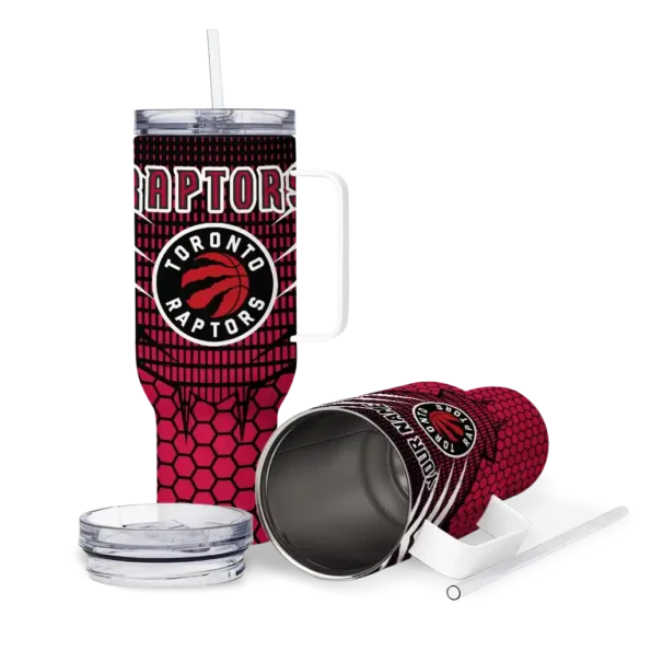 customized toronto raptors hex texture red curved tumbler high quality 1.webp