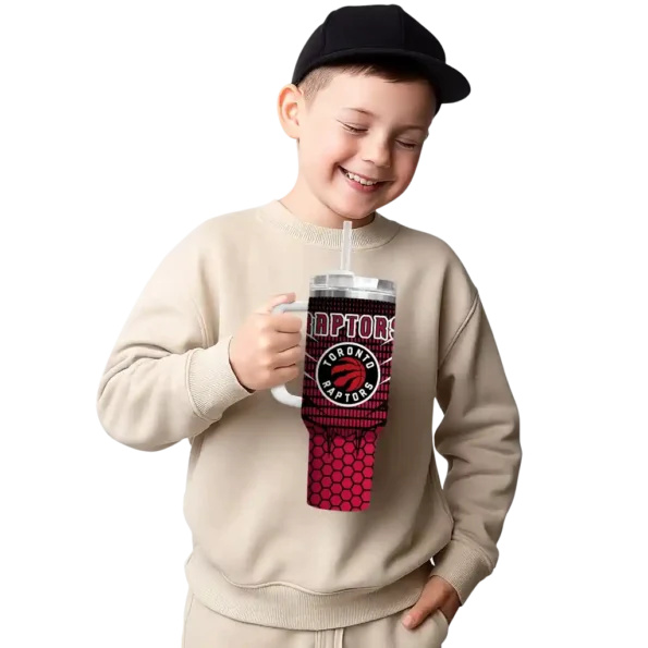 customized toronto raptors hex texture red curved tumbler latest model 1.webp