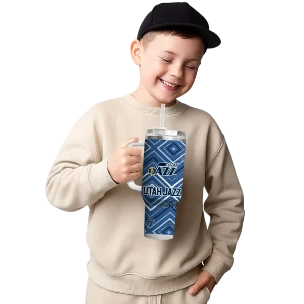 customized utah jazz bold diamonds navy curved tumbler latest model 1.webp