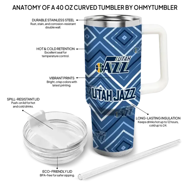 customized utah jazz bold diamonds navy curved tumbler new arrival 1.webp