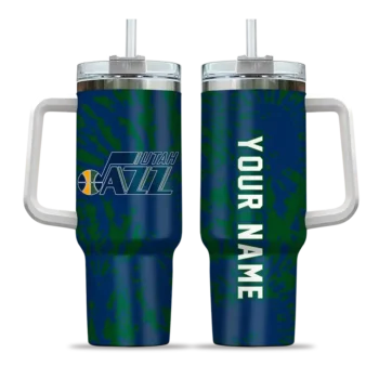 customized utah jazz burst swirl navy curved tumbler best selling 1.webp