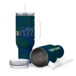 customized utah jazz burst swirl navy curved tumbler best selling 1.webp