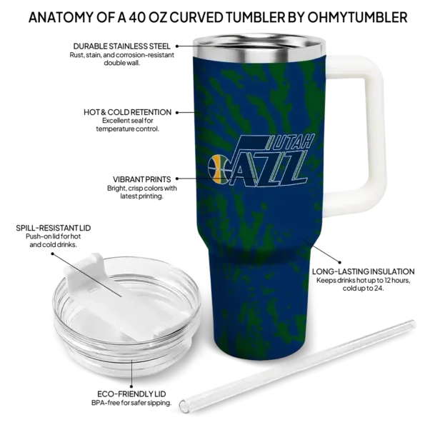 customized utah jazz burst swirl navy curved tumbler new arrival 1.webp