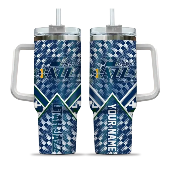 customized utah jazz chevron angle navy curved tumbler best selling 1.webp