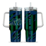 customized utah jazz claw cut navy black curved tumbler best selling 1.webp