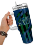 customized utah jazz claw cut navy black curved tumbler best selling 1.webp