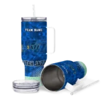 customized utah jazz geometric prism navy curved tumbler best selling 1.webp