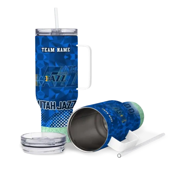 customized utah jazz geometric prism navy curved tumbler high quality 1.webp
