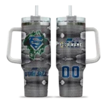 customized utah jazz superman shield navy gray curved tumbler best selling 1.webp