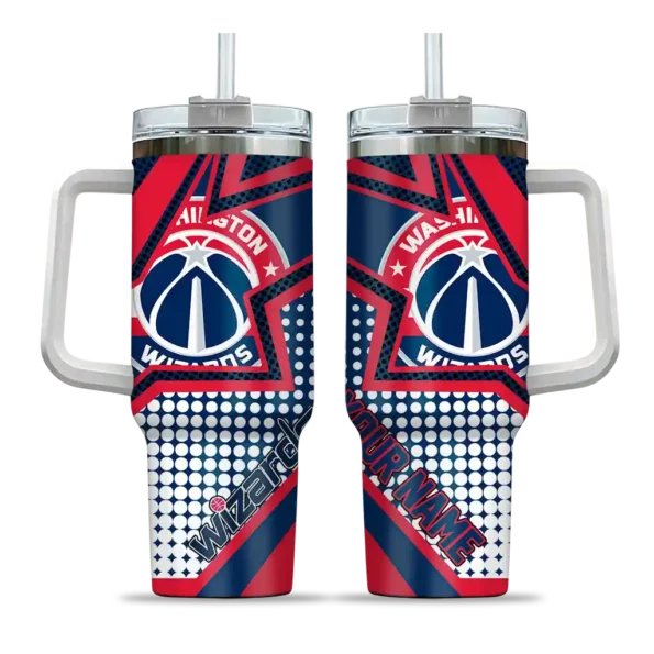 customized washington wizards arrow burst blue curved tumbler best selling 1.webp