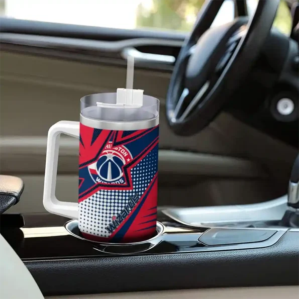 customized washington wizards arrow burst blue curved tumbler trendy 1.webp