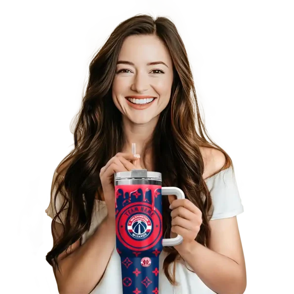 customized washington wizards bullseye drips blue curved tumbler premium grade 1.webp