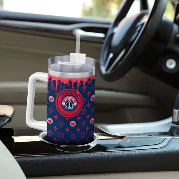 customized washington wizards bullseye drips blue curved tumbler trendy 1.webp