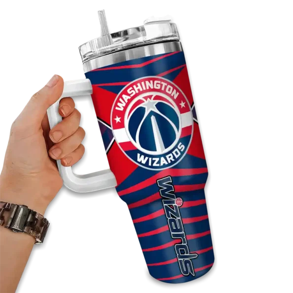 customized washington wizards chevron layers blue curved tumbler fashion forward 1.webp