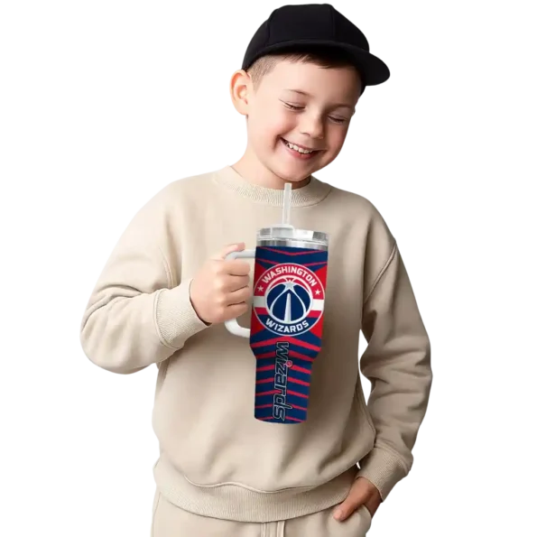 customized washington wizards chevron layers blue curved tumbler latest model 1.webp