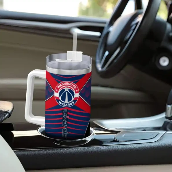 customized washington wizards chevron layers blue curved tumbler trendy 1.webp