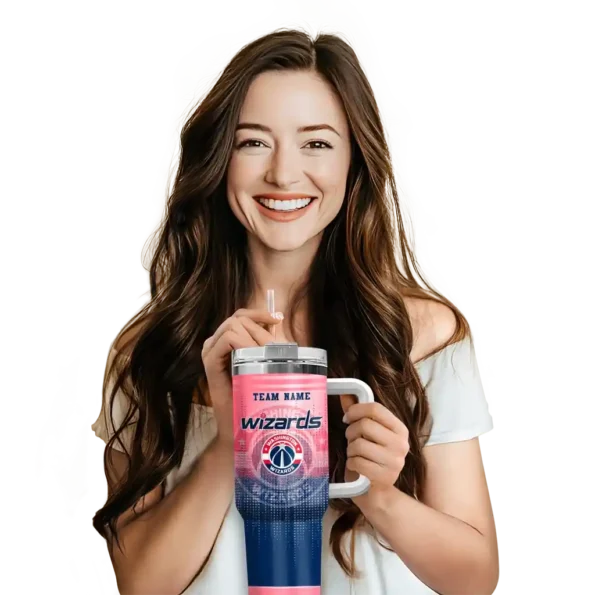 customized washington wizards gradient dots blue curved tumbler premium grade 1.webp