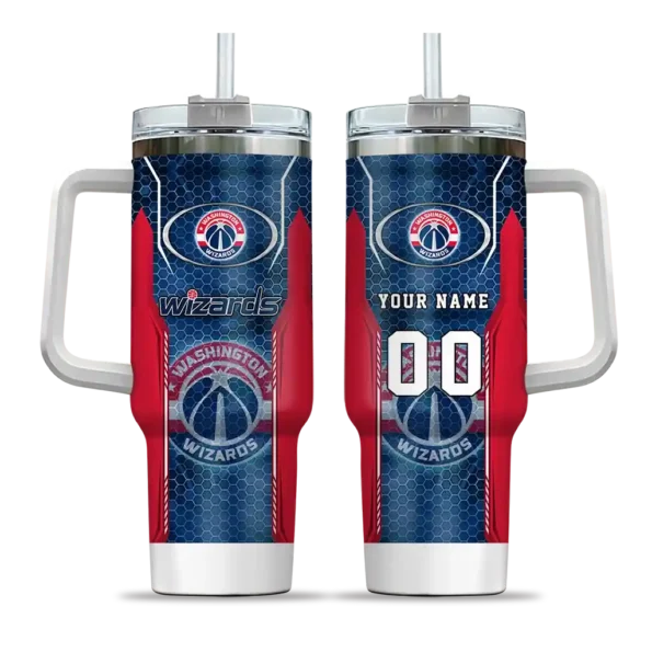 customized washington wizards hexagon armor blue curved tumbler best selling 1.webp