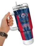 customized washington wizards hexagon armor blue curved tumbler best selling 1.webp