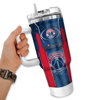 customized washington wizards hexagon armor blue curved tumbler fashion forward 1.webp