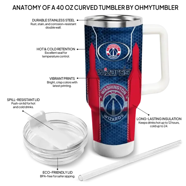 customized washington wizards hexagon armor blue curved tumbler new arrival 1.webp