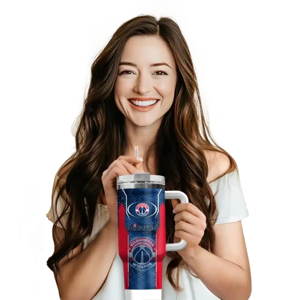 customized washington wizards hexagon armor blue curved tumbler premium grade 1.webp