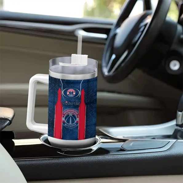 customized washington wizards hexagon armor blue curved tumbler trendy 1.webp