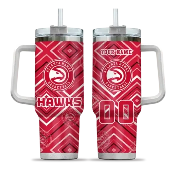 personalized atlanta hawks bold diamonds red curved tumbler best selling 1.webp