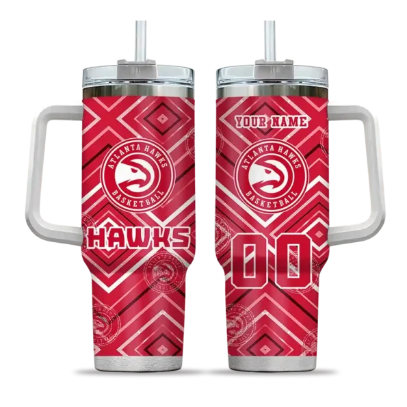 personalized atlanta hawks bold diamonds red curved tumbler best selling 1.webp