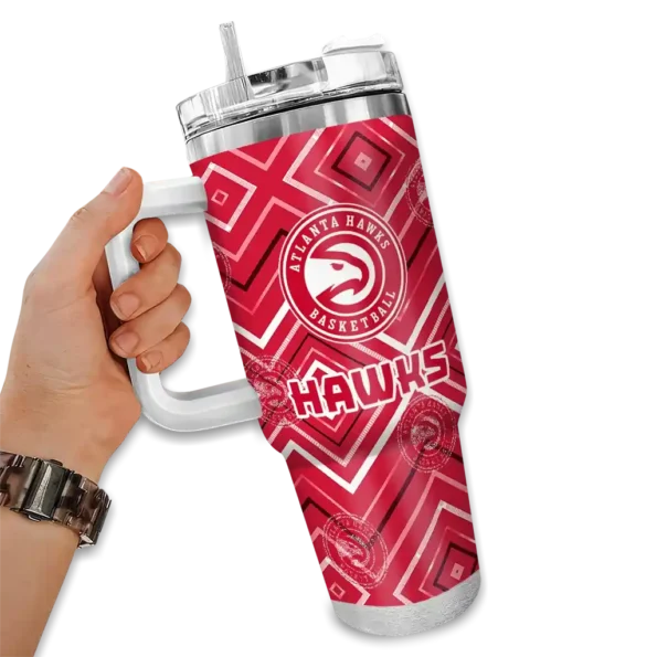 personalized atlanta hawks bold diamonds red curved tumbler fashion forward 1.webp