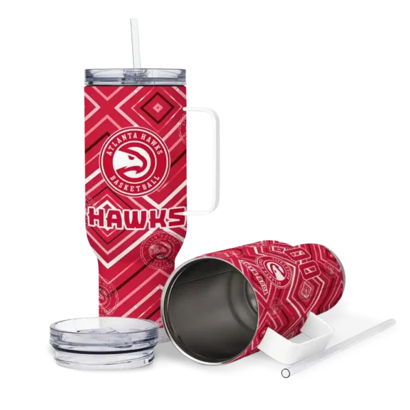 personalized atlanta hawks bold diamonds red curved tumbler high quality 1.webp