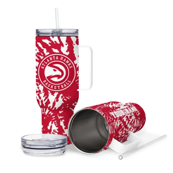 personalized atlanta hawks burst swirl red curved tumbler high quality 1.webp
