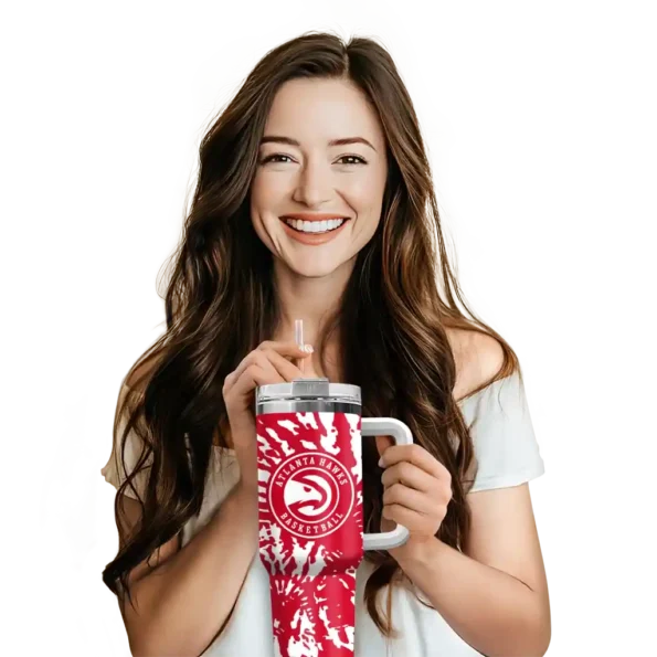 personalized atlanta hawks burst swirl red curved tumbler premium grade 1.webp