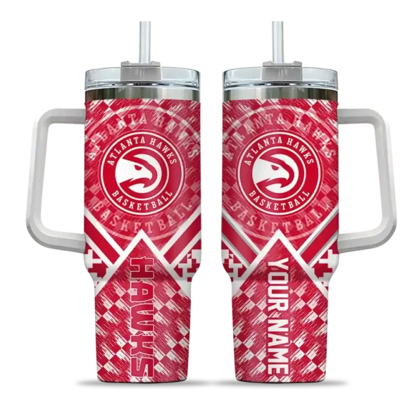 personalized atlanta hawks chevron angle red curved tumbler best selling 1.webp