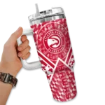 personalized atlanta hawks chevron angle red curved tumbler best selling 1.webp