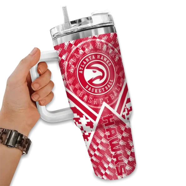 personalized atlanta hawks chevron angle red curved tumbler fashion forward 1.webp