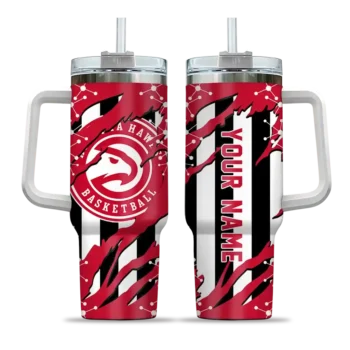 personalized atlanta hawks claw cut red black curved tumbler best selling 1.webp