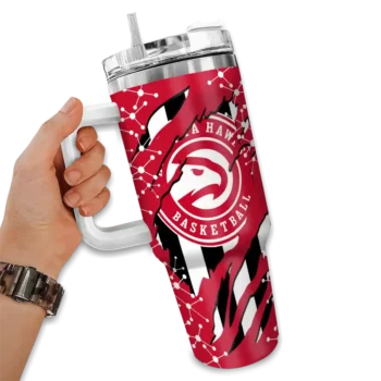 personalized atlanta hawks claw cut red black curved tumbler fashion forward 1.webp