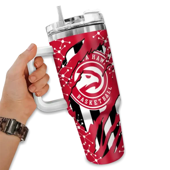 personalized atlanta hawks claw cut red black curved tumbler fashion forward 1.webp