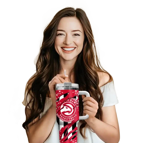 personalized atlanta hawks claw cut red black curved tumbler premium grade 1.webp