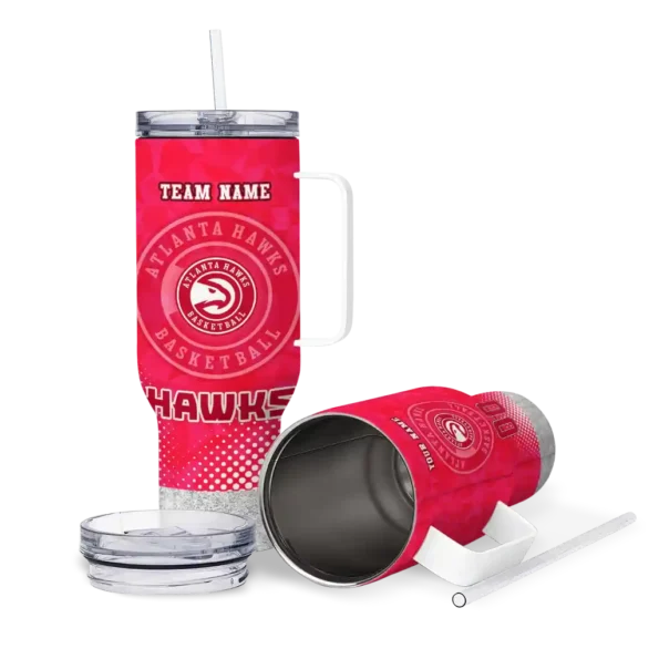 personalized atlanta hawks geometric prism red curved tumbler high quality 1.webp